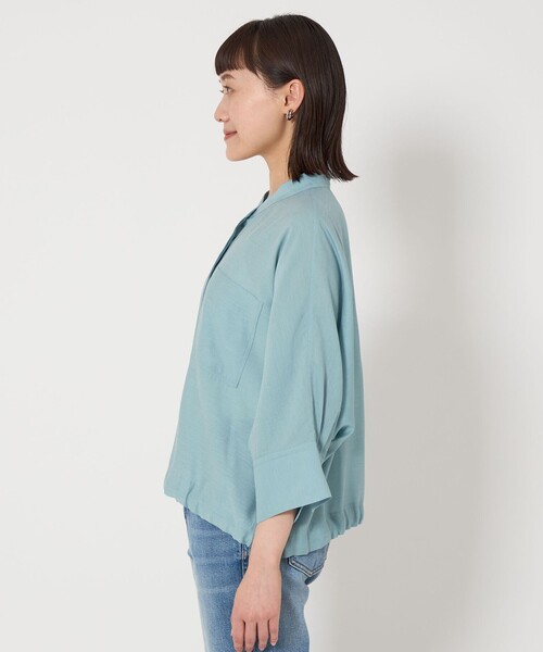 green label relaxing シアー バンドカラー シャツ セール】シアー バンドカラー7分袖 シャツ（シャツ/ブラウス