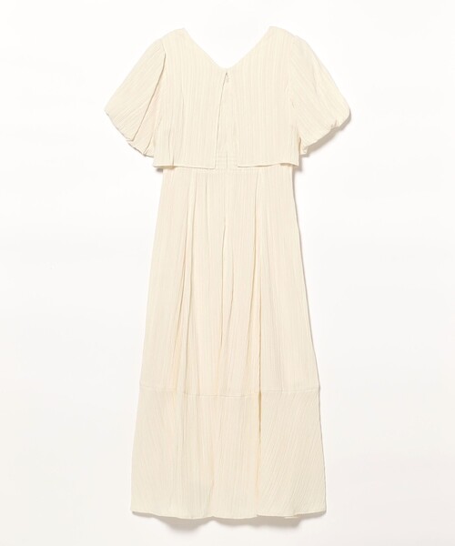 Ray BEAMS ワンピース ジャカード スクエアネック パフスリーブ