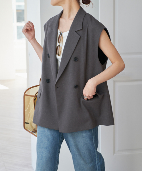 Spick＆Span ベスト ジレ ドライメランジジレ レディース