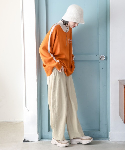 niko and…（ニコアンド） スウェットカットソー SHORT アイボリー