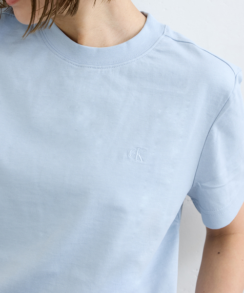 売れ筋商品|||カルバンクライン Tシャツ レディース トップス Print T-shirt - blue Calvin Klein tシャツ /カルバン クラインSS ARCHIVE LOGO