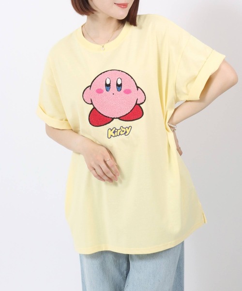 【フォローで半額】星のカービィ　Tシャツ　半袖　M USA古着　アイボリー フォローで半額】星のカービィ Tシャツ 半袖 M USA古着
