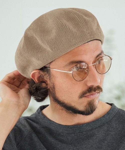CAMBIO 帽子 ベレー帽 mko12738-Linen Blend Thermo Beret