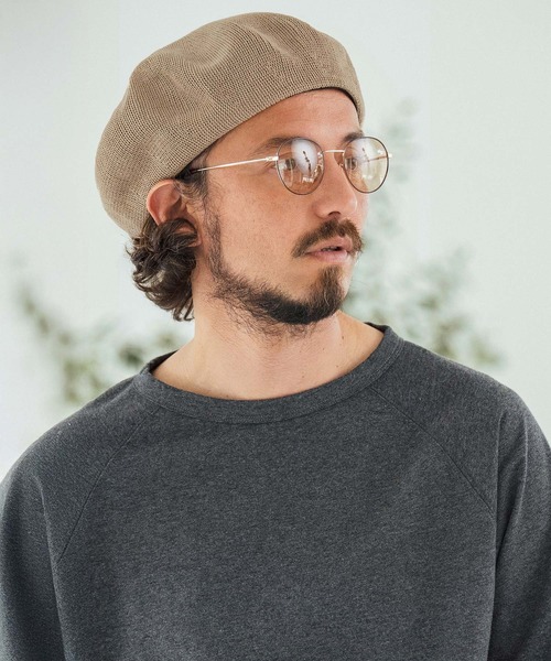 CAMBIO 帽子 ベレー帽 mko12738-Linen Blend Thermo Beret