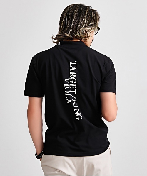 95cm 黒 Tシャツ VIOLA tシャツ 「VIOLA rumore/ヴィオラ ルモーレ」モックネック半袖T