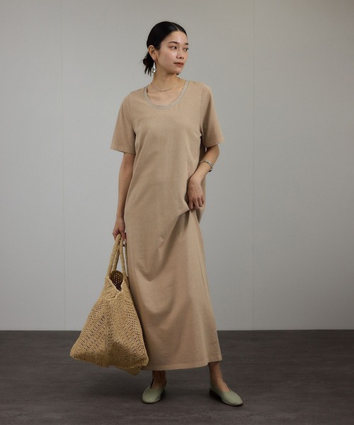 サロンアダムエロペワンピース　美品 SALON adam et rope' ワンピース ビンテージライクオーバーダイ