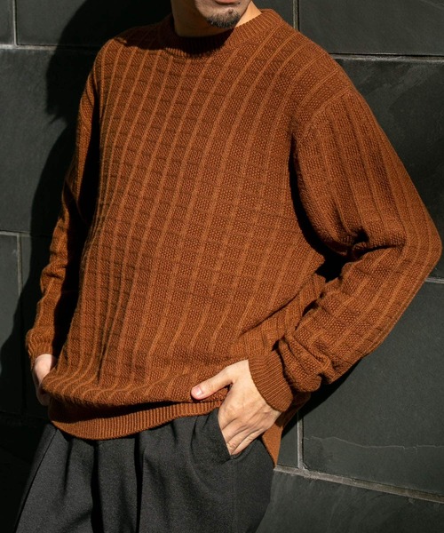 「URBAN RESEARCH ROSSO MEN」 長袖ニット SMALL ブラック メンズ_画像2