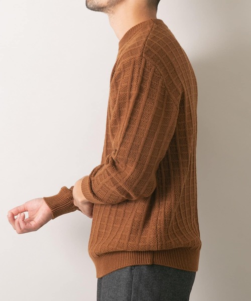 「URBAN RESEARCH ROSSO MEN」 長袖ニット SMALL ブラック メンズ_画像7