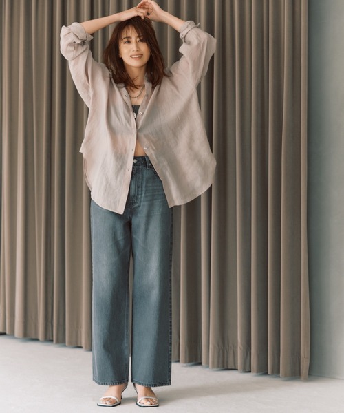 Mila Owen 「Mila Owen」 加工デニムパンツ 1 グレー レディース
