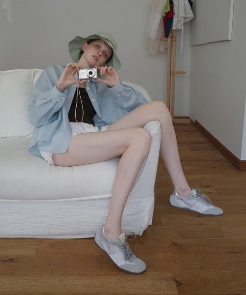 無料配送 ◆clor ◆ SCRUNCH LACEUP FLAT SNEAKERS clor スニーカー SCRUNCH LACE UP FLAT SNEAKERS レディース