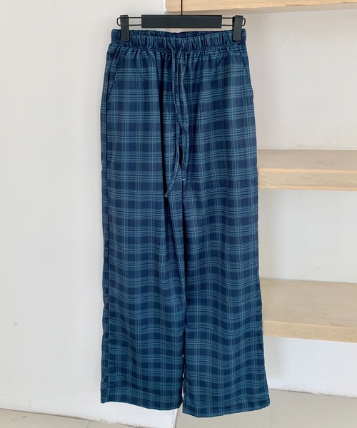 パンツ チェック柄ルーズワイドパンツ レディース : ZOZOTOWN Yahoo!店