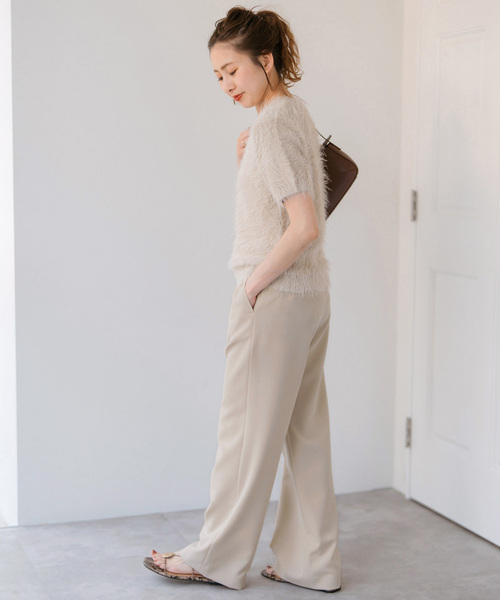 Spick＆Span パンツ ダブルクロスイージーパンツ レディース