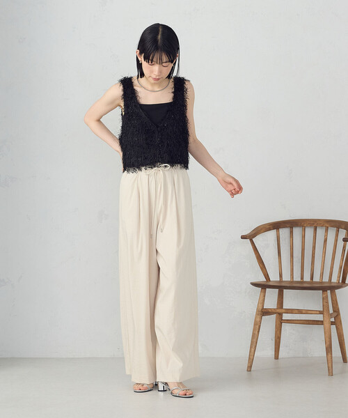 COMME CA ISM ベスト ジレ フリンジベスト レディース