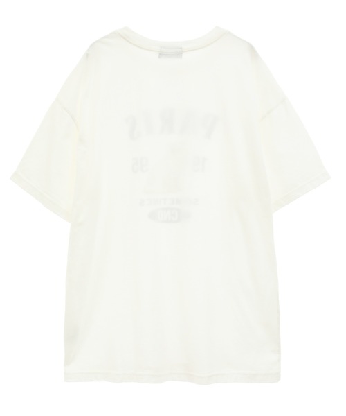 「Candy Stripper」 半袖Tシャツ 2 オフホワイト レディース