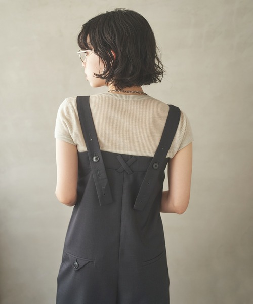 サロペット オーバーオール pocket detail slacks salopette /ポケット