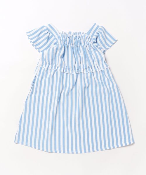 KIDS FOREST ワンピース シアサッカーストライプワンピ キッズ