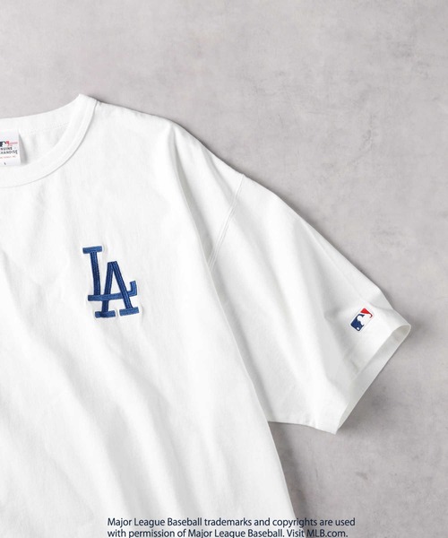 「MLB」 半袖Tシャツ M グリーン メンズ
