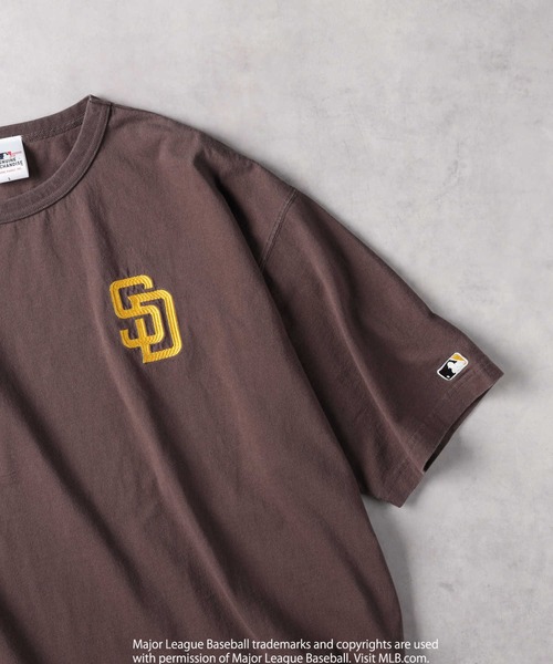 「MLB」 半袖Tシャツ M グリーン メンズ