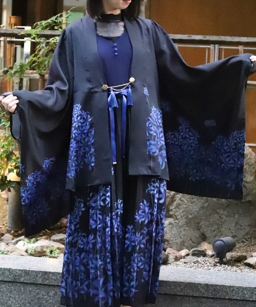 axes femme カーディガン 彼岸花柄羽織 レディース : ZOZOTOWN