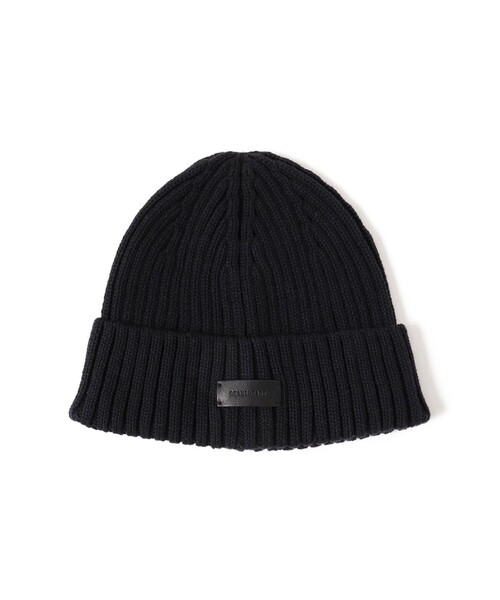 BEAMS HEART（ビームス ハート） ニット帽 ニットキャップ レザー タグ