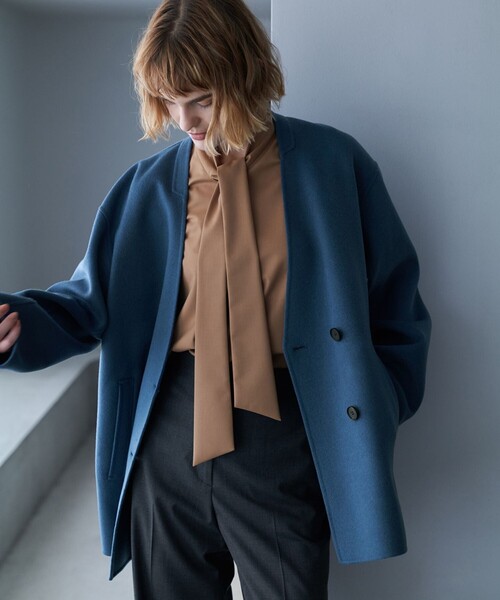 ICB（アイシービー） ブラウス シャツ T/Wブロード ボウタイブラウス