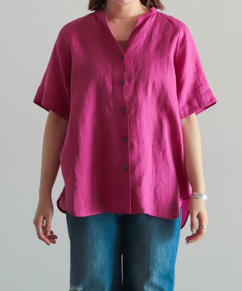 「NOMBRE IMPAIR」 半袖ブラウス FREE ブラック レディース_画像2