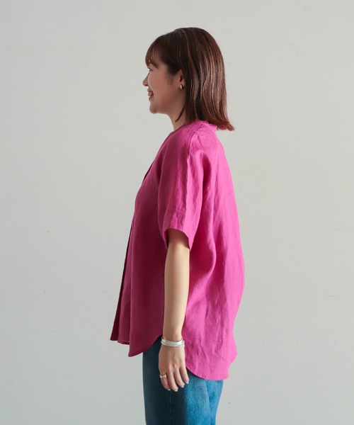 「NOMBRE IMPAIR」 半袖ブラウス FREE ブラック レディース_画像3