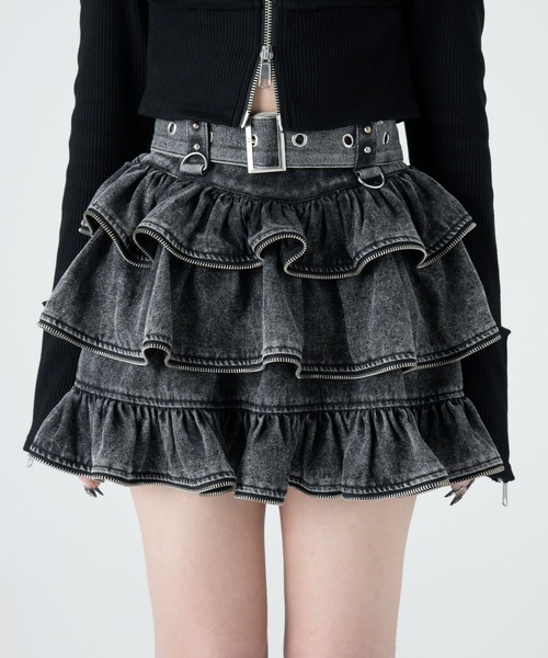 LAZYSLAY スカート ジッパーフリルスカート : ZOZOTOWN Yahoo!店