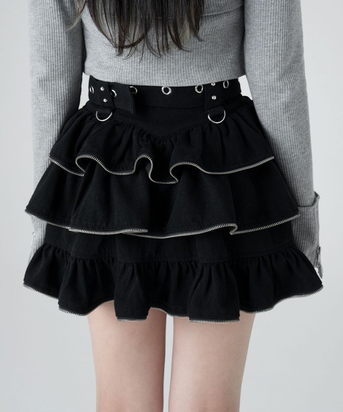 LAZYSLAY スカート ジッパーフリルスカート : ZOZOTOWN Yahoo!店