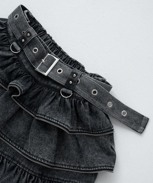 LAZYSLAY スカート ジッパーフリルスカート : ZOZOTOWN Yahoo!店