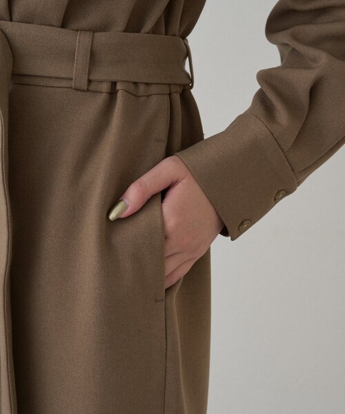 Loungedress（ラウンジドレス） ワンピース タックVベルトワンピース