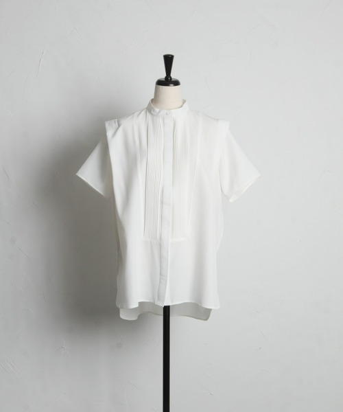 「&. NOSTALGIA」 半袖ブラウス M オフホワイト レディース_画像3