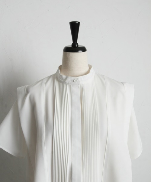 「&. NOSTALGIA」 半袖ブラウス M オフホワイト レディース_画像6