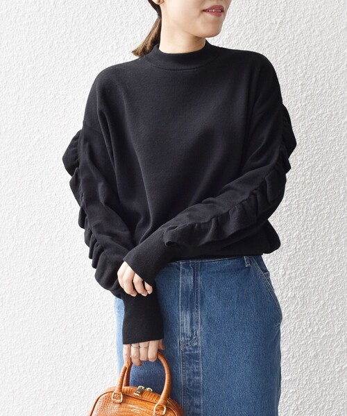 SHIPS（シップス） 長袖ニット ONE SIZE ブラック レディース