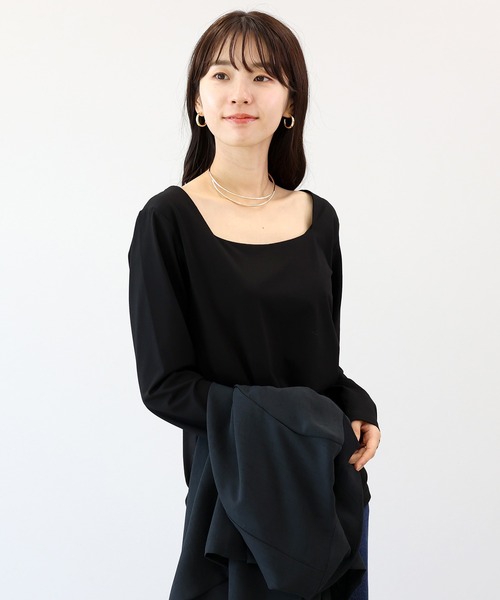 tシャツ シルキーコットン2WAYスクエアカットソー レディース | Aletta vita