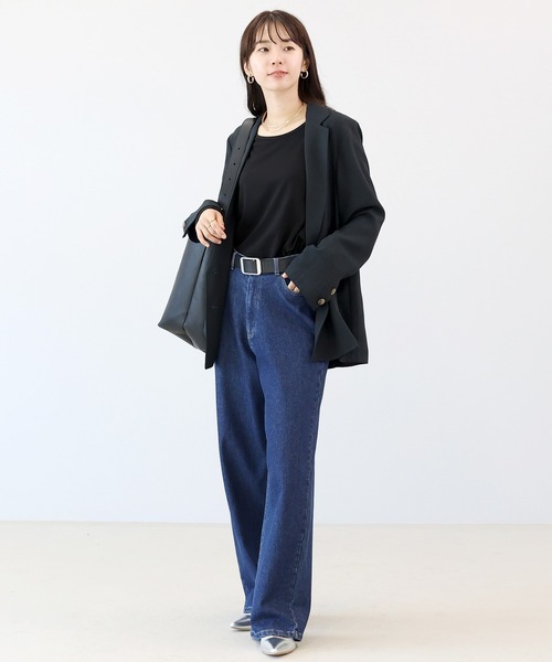tシャツ シルキーコットン2WAYスクエアカットソー レディース | Aletta vita | 15