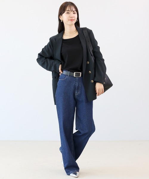 tシャツ シルキーコットン2WAYスクエアカットソー レディース | Aletta vita | 16