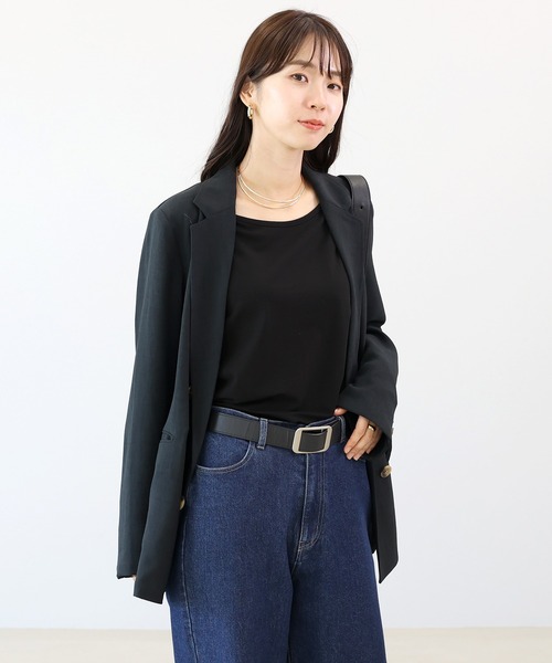 tシャツ シルキーコットン2WAYスクエアカットソー レディース | Aletta vita | 17