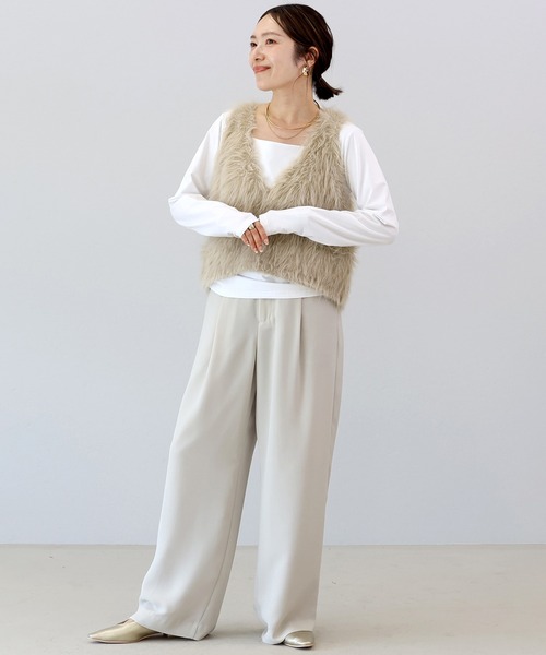 tシャツ シルキーコットン2WAYスクエアカットソー レディース | Aletta vita | 05