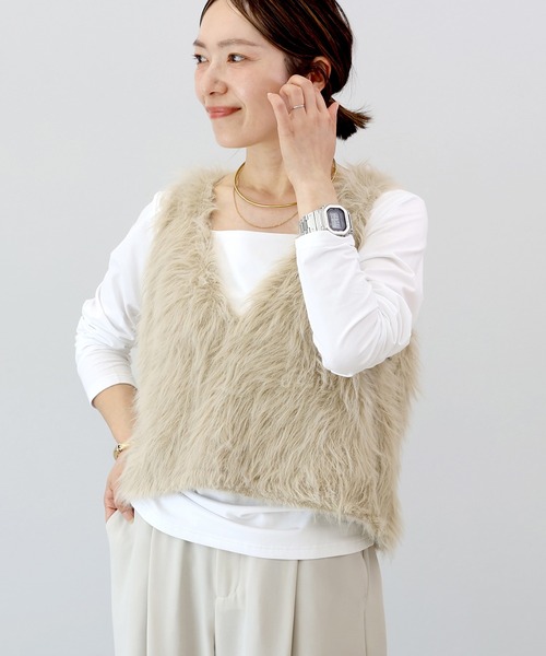 tシャツ シルキーコットン2WAYスクエアカットソー レディース | Aletta vita | 04