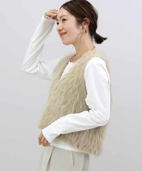 tシャツ シルキーコットン2WAYスクエアカットソー レディース | Aletta vita | 09