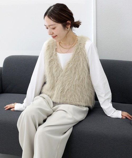 tシャツ シルキーコットン2WAYスクエアカットソー レディース | Aletta vita | 06