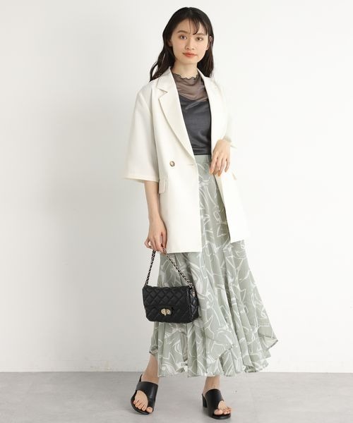 「mysty woman」 テーラードジャケット FREE オフホワイト レディース_画像9