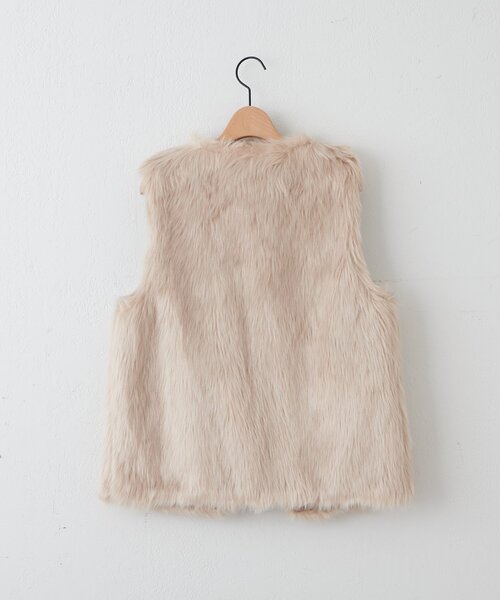 Discoat（ディスコート） ベスト ジレ 「WEB限定」ロングファーベスト