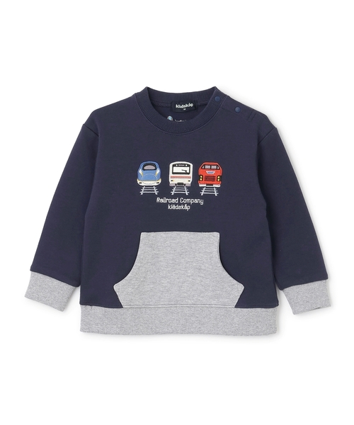 kladskap（クレードスコープ） トレーナー 正面電車配色トレーナー