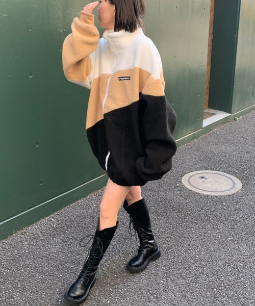 link lot ブルゾン アウター 「25年秋冬新作」ボアフリースカラー