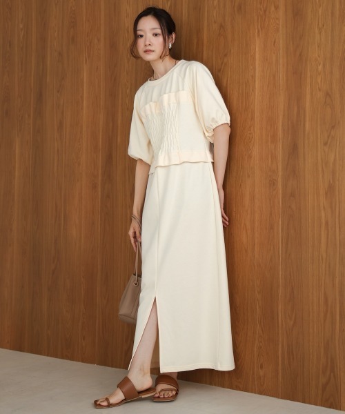 「Bab」 半袖ワンピース S チャコールグレー レディース_画像2