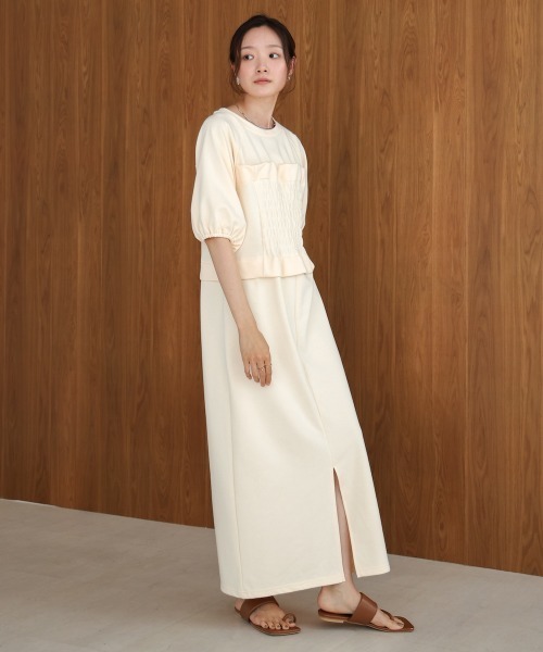 「Bab」 半袖ワンピース S チャコールグレー レディース_画像4