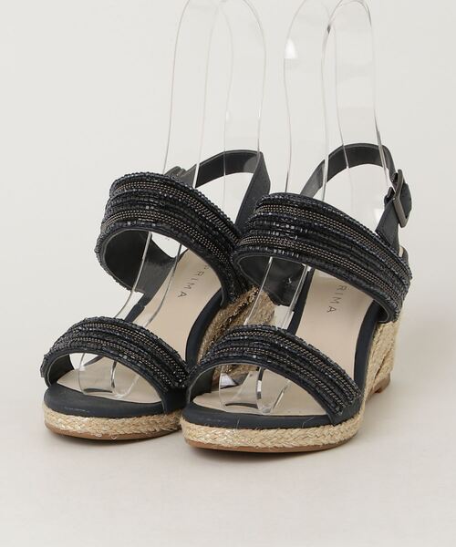 ANTEPRIMA（アンテプリマ） ビジューヒールサンダル 22.5cm ネイビー