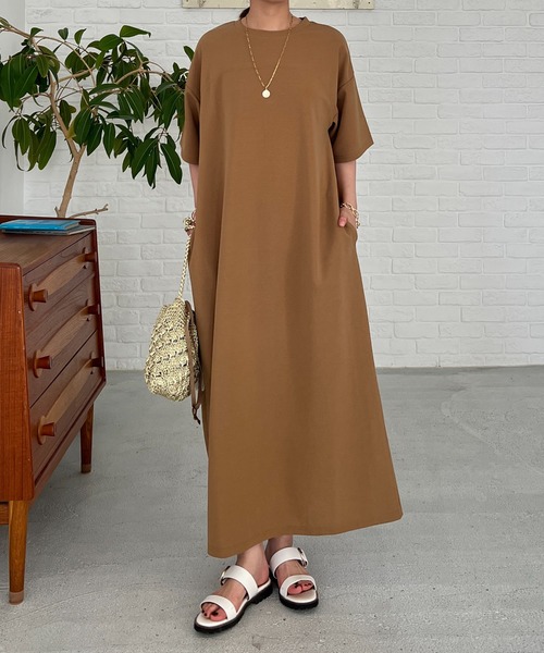 「un dix cors」 半袖ワンピース FREE ブラック レディース_画像2